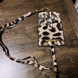 Leopard print ID/card case